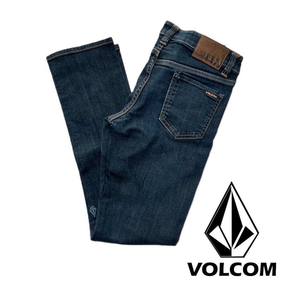 Volcom Boys Vorta Slim Straight Fit Denim Jeans - Size 27
